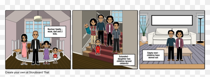 Family Storyboard - Cartoon Clipart