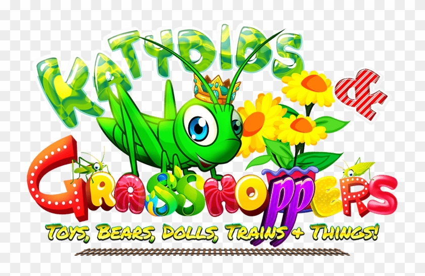 Katydids And Grasshoppers - Cartoon Clipart