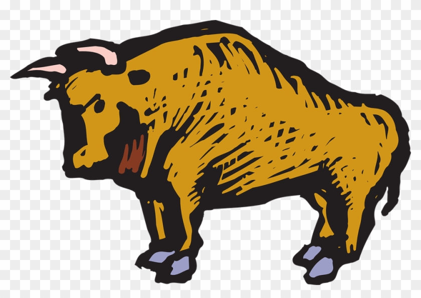 Brown Stylized Bull Horns Animal Tail - Bull Clipart