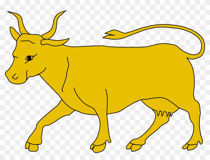 This Free Icons Png Design Of Bull 3 - Yellow Cow Clipart Transparent Png #5116286
