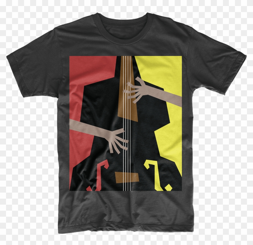 Mid Century Modern Double Bass T-shirt - New Zelland T Shirt Clipart #5116323