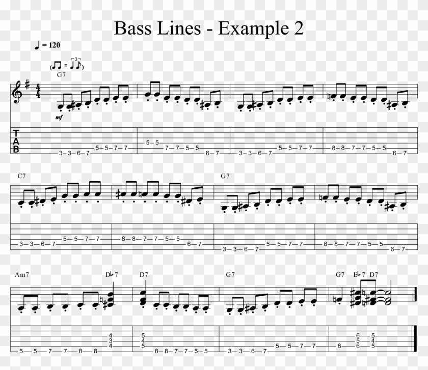 002 Basslines Ex2 - Can You Feel The Love Tonight Noty Clipart #5116734