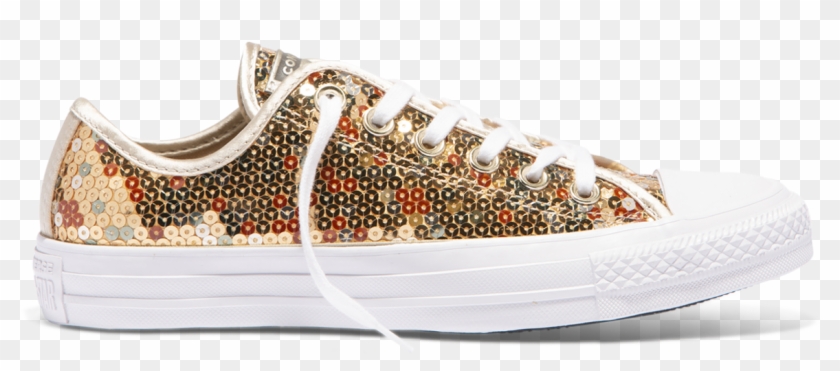 gold sequin chuck taylors