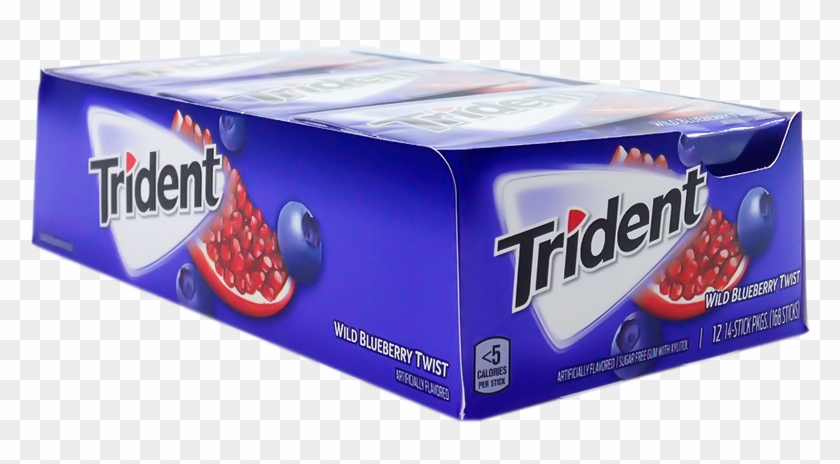 Trident Sugarfree Gum Wild Blueberry Twist 14 Stick - Pomegranate Clipart