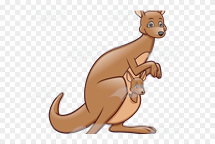 Brown Clipart Kangaroo - Cartoon - Png Download #5119611