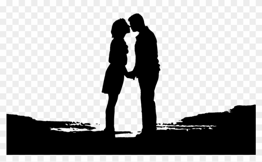 Couple Kissing Silhouette Love Kiss Man Woman - Couple Kissing Silhouette Clipart