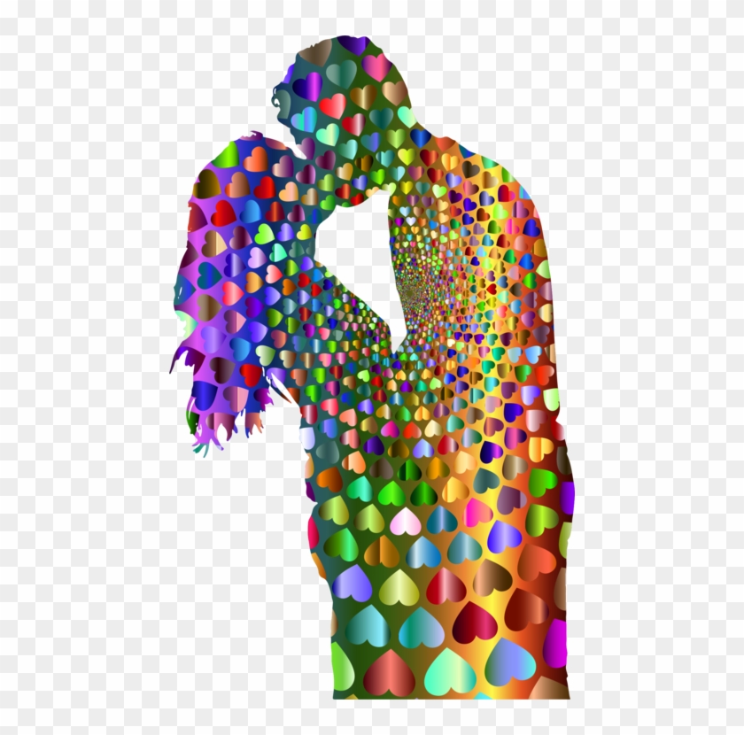 Kiss Love Romance Friendship Couple - Scarf Clipart #5120200