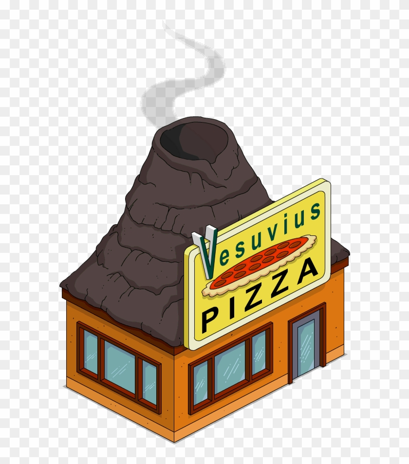 Tapped Out Vesuvius Pizza - Illustration Clipart #5120395