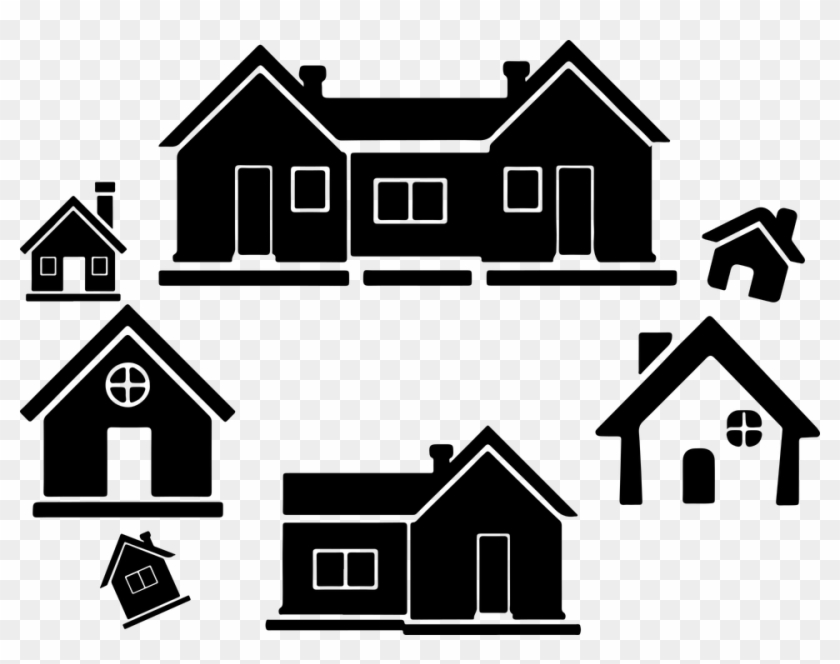 Casa, Casas, Construcción, Tejados - Hinh Ngoi Nha Vector Clipart