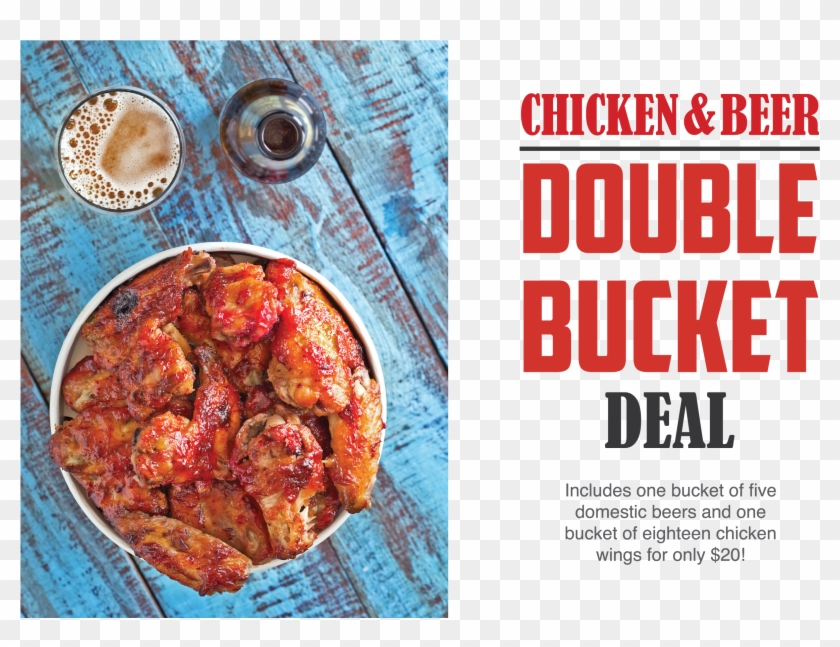 Chicken & Beer Double Bucket Deal - Baked Goods Clipart