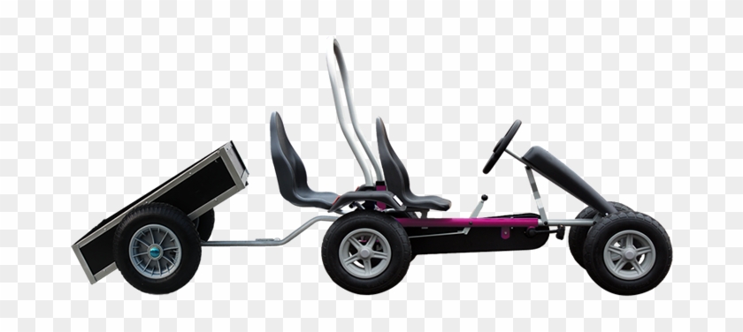 Large Pink Go Kart With Extra Seat And Large Tipping - Go-kart Clipart #5121895