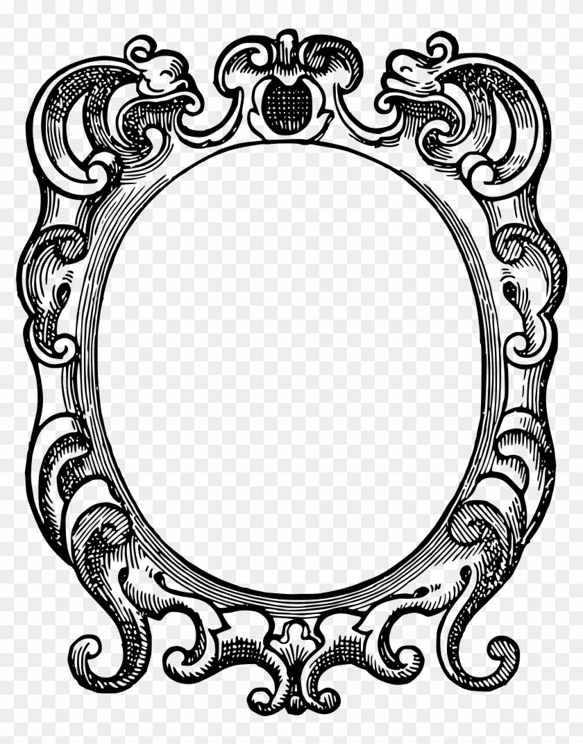 Black Ornate Frame Png Vintage Ornate Creepy Ornate - Ornate Frame Vector Clipart