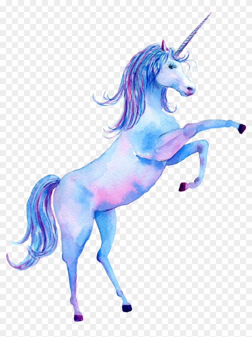 Vector Free Library Watercolor Painting Poster Canvas - Free Download Unicorn Watercolor Clipart