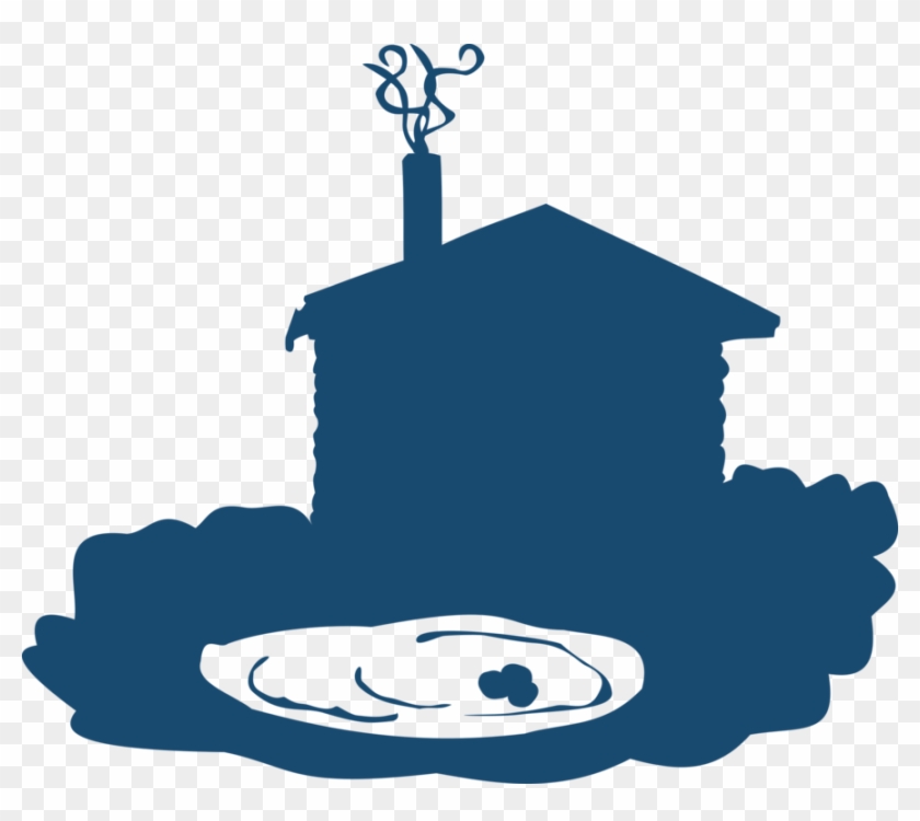 Silhouette Log Cabin Music Download Drawing - Sauna Png Clipart