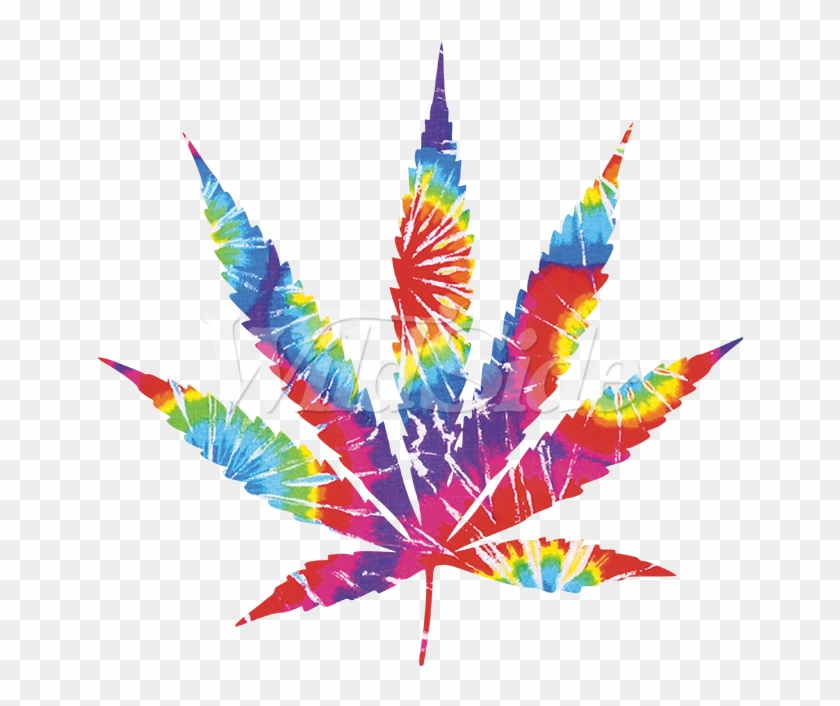 Pot Leaf Tie Dye - Mlg Weed Png Clipart #5122659