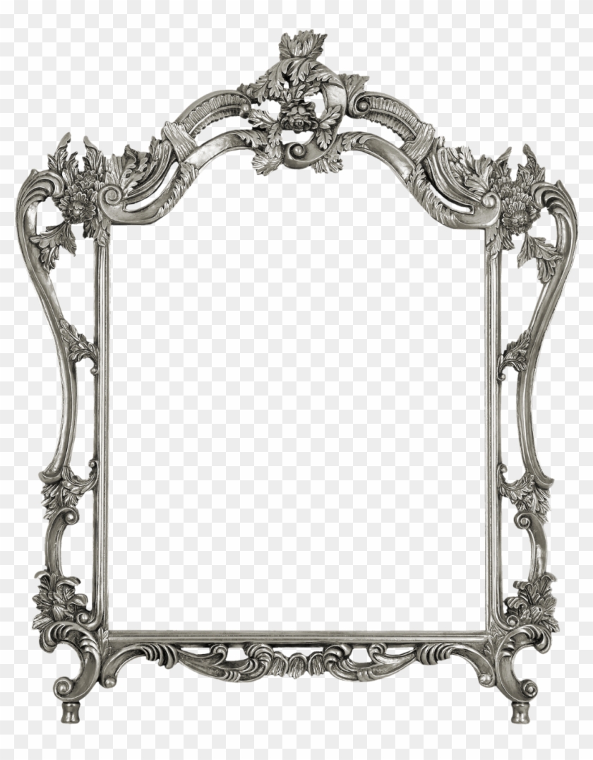 #freetoedit #frame #mirror #metal #silver #square - Frames For Photoshop Clipart #5122858