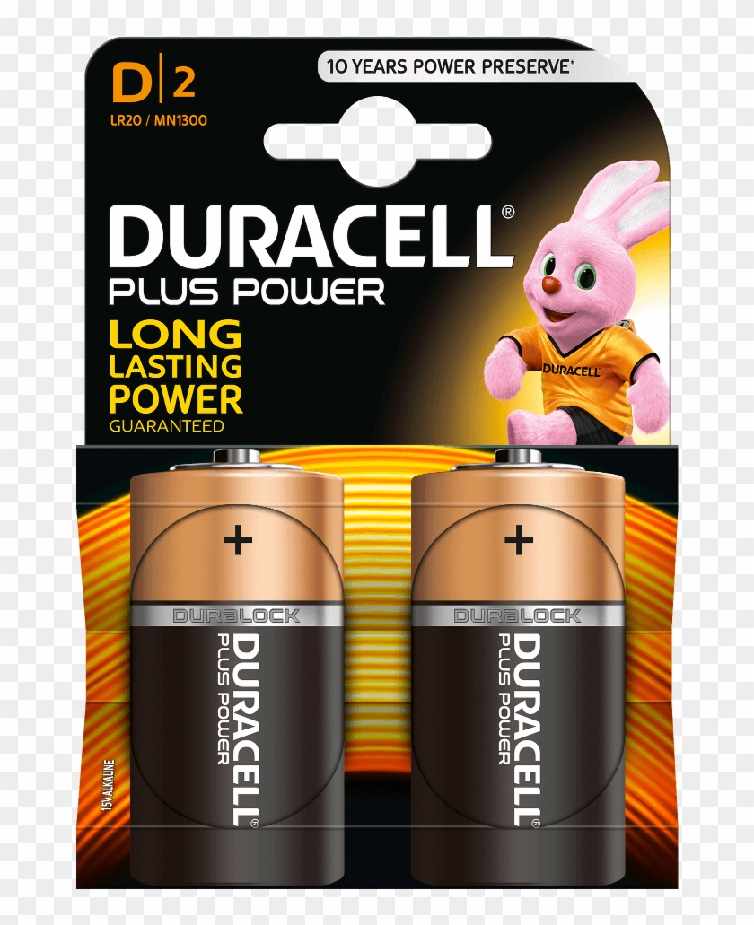 Plus Power D Batteries - Duracell Plus Power D Clipart #5123211