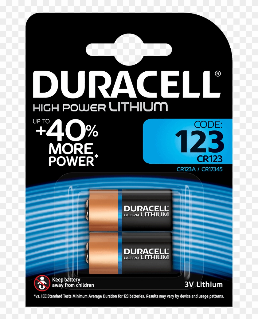 Duracell High Power Lithium 123 Batteries 3v - Blank Media Clipart