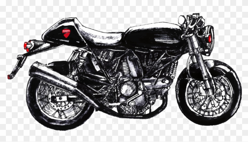 Classic - Motorcycle Clipart #5125896