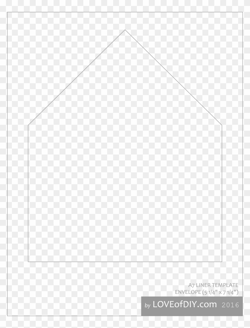 Envelope Liner Template Cover Letter Square Flap A7 - Line Art Clipart #5126124