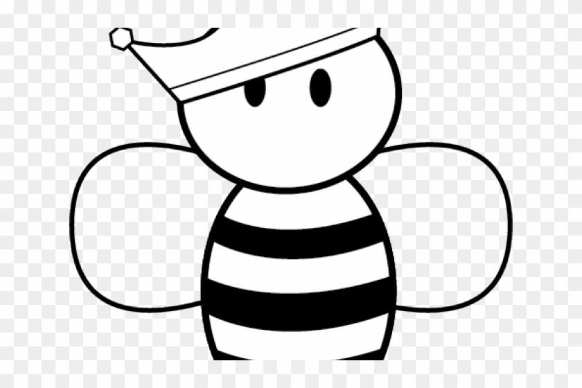 Bees Clipart Heart - Queen Bee Drawing Easy - Png Download