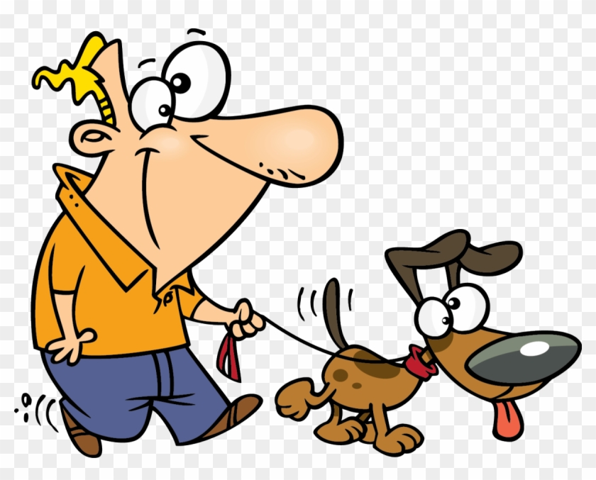 Person Walking Dog Png - Walk My Dog Cartoon Clipart