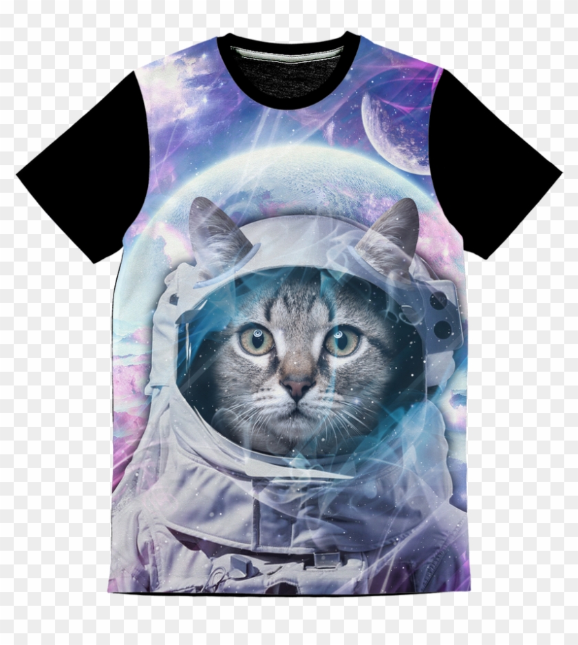 "astro Cat Classic Sublimation Panel T-shirt\ - Tabby Cat Clipart