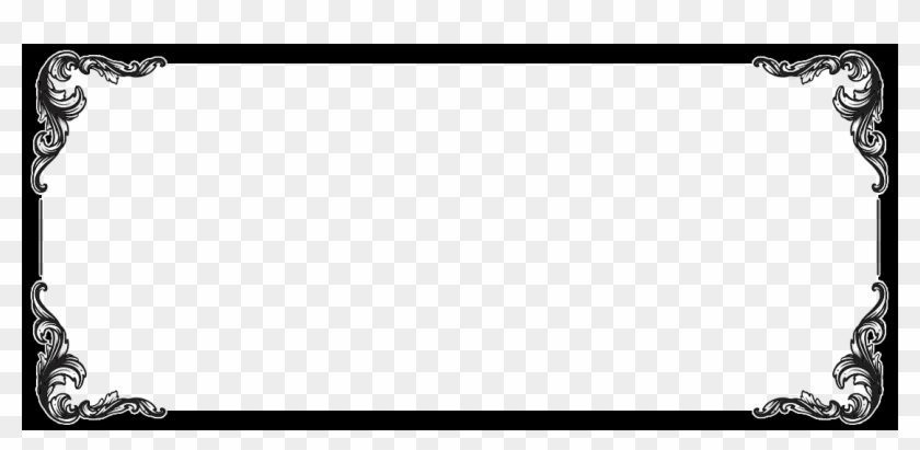Ornate Black Picture Frame Png - Monochrome Clipart