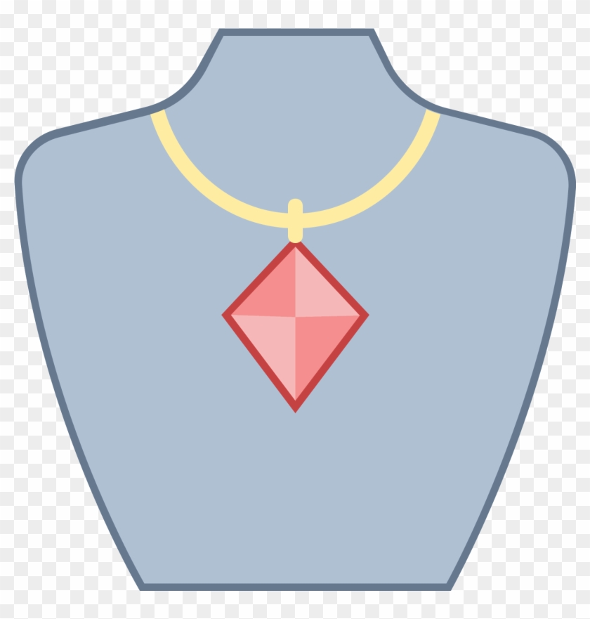 A Necklace With A Thin Chain And Large Diamond Shaped - Emblem Clipart #5127768