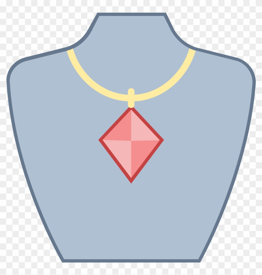 A Necklace With A Thin Chain And Large Diamond Shaped - Emblem Clipart