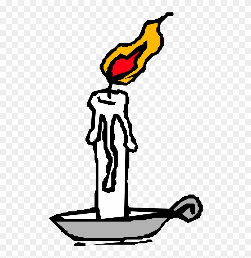 Cartoon Burning Candle - Wax Clipart - Png Download #5127802