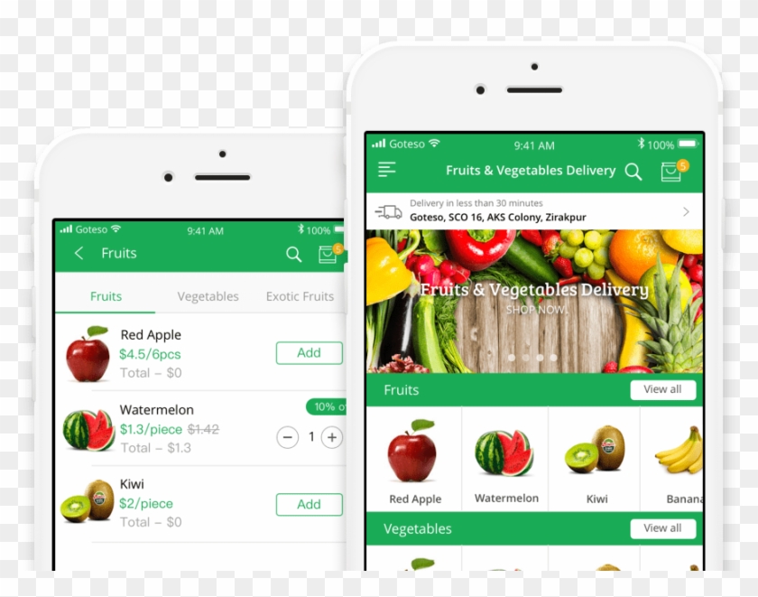 On Demand Vegetable Ordering And Delivery Business - Fruits And Vegetables Delivery App Clipart #5128539