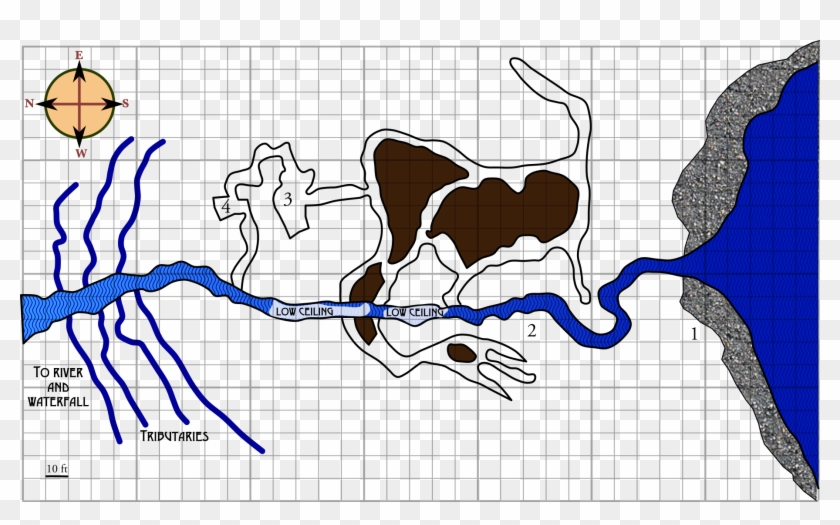 The Lake Cavern - Illustration Clipart