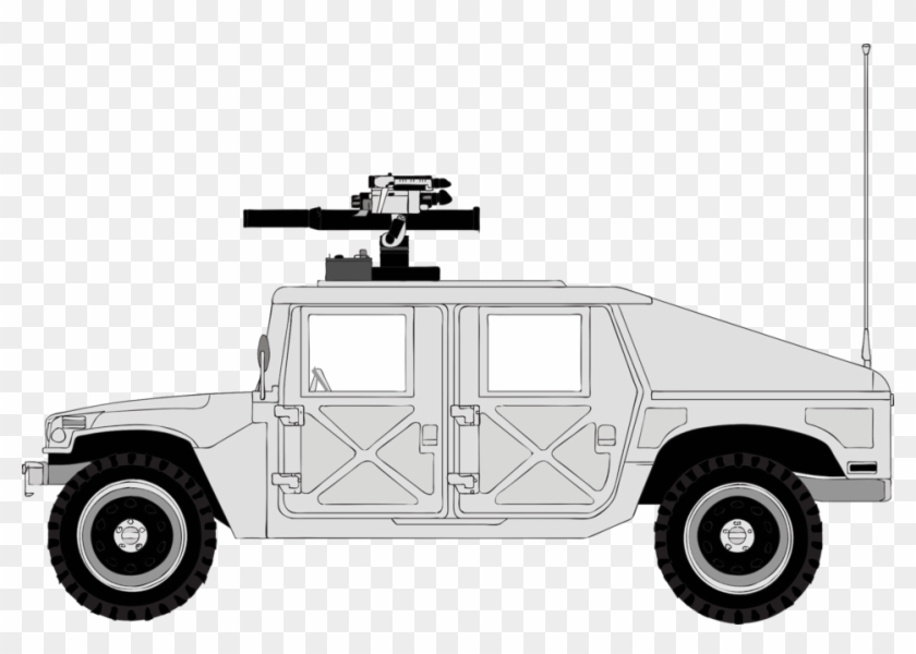 Hummer - Military Humvee Side View Clipart