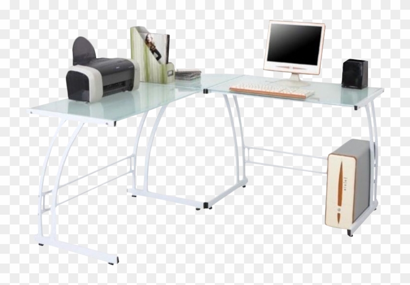 Lumisource Gamma Computer Workstation In White - Lumisource Gamma Desk Clipart #5130203