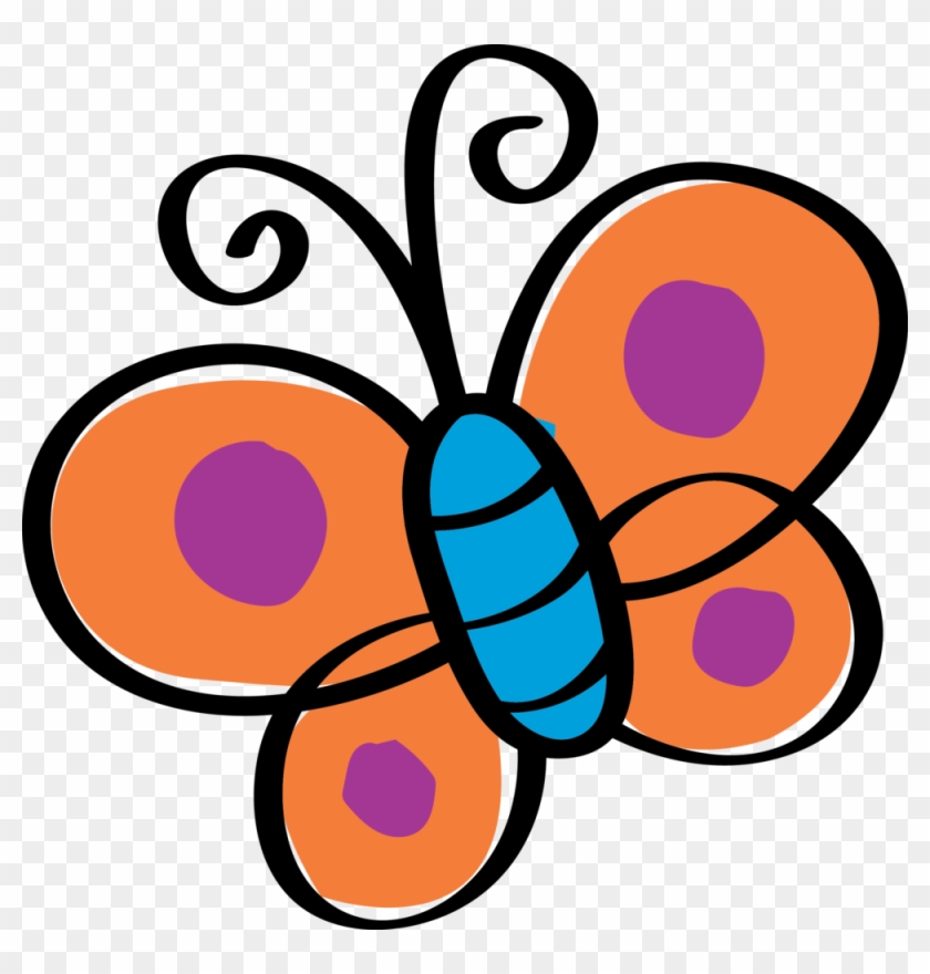 Baby Drawing Of Butterfly Clipart #5130734
