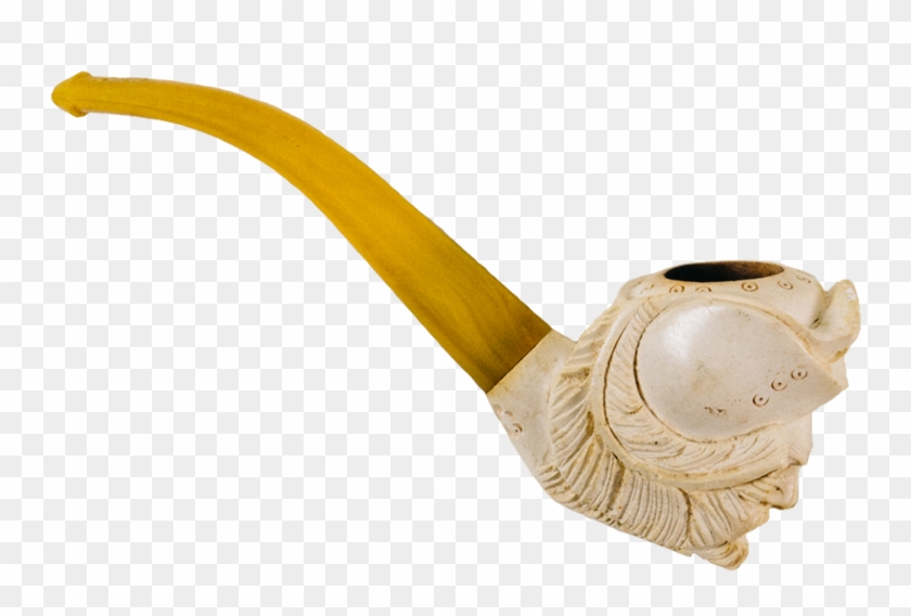 Vintage Half-bent Carved Meerschaum Pipe - High Heels Clipart