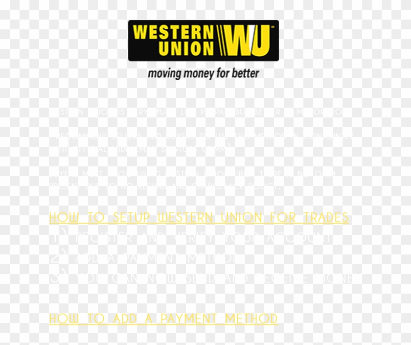 Guide How To Use Western Union - Western Union Clipart #5130870