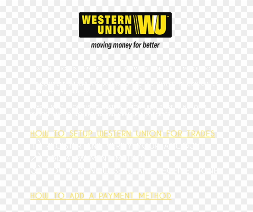 Guide How To Use Western Union - Western Union Clipart