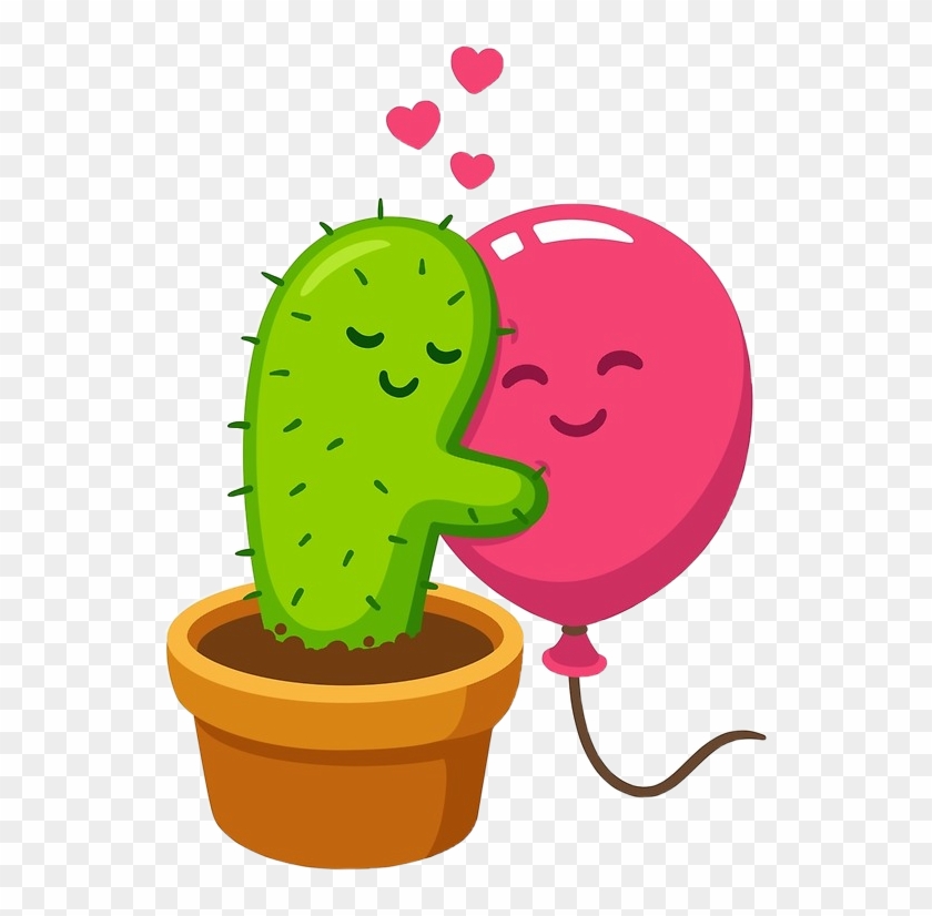 Balloon Hugs Freetoedit - Cactus Hugging A Balloon Clipart #5130922