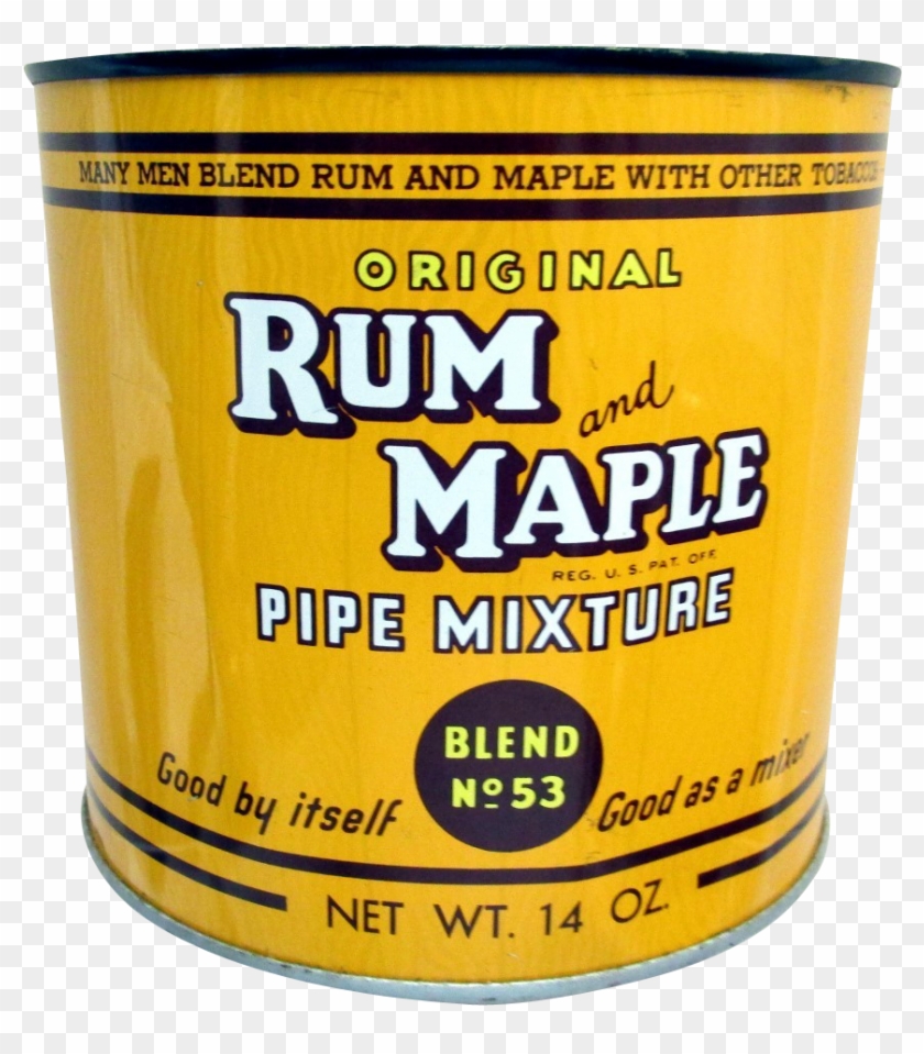 Rum And Maple Pipe Mixture Advertising Tin Tobacco - Plastic Clipart #5131119