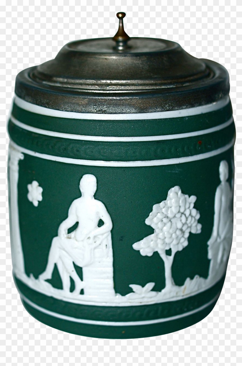 Green Tobacco Jar/humidor - Porcelain Clipart