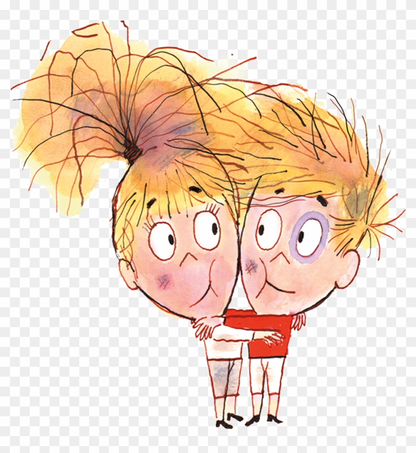 Hug It Out Kids - Cartoon Clipart #5131217