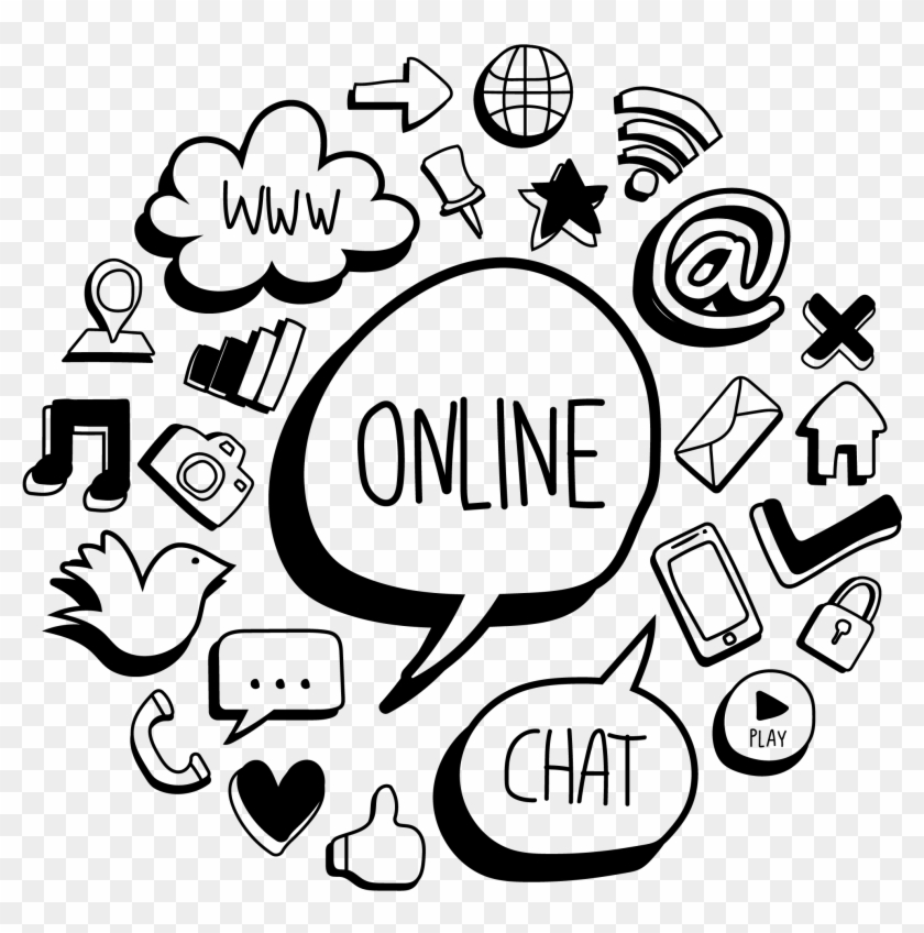 White Social Media Png Clipart