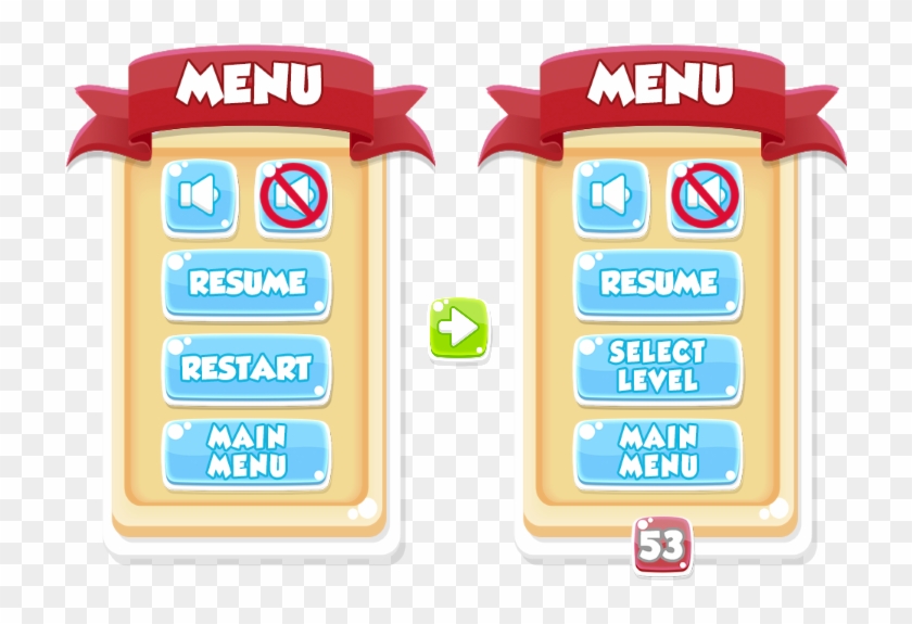 "restart" Button Was Replaced With "select Level" , Clipart