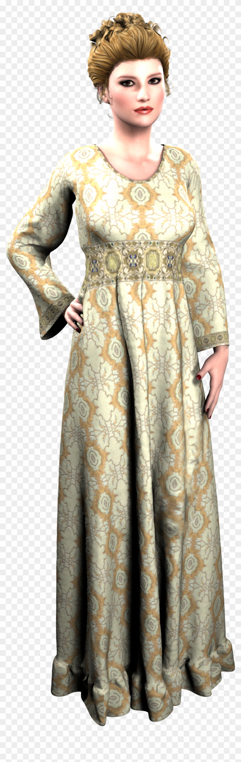 Vintage Woman Gown Old Romantic 977158 - Costume Clipart #5133039