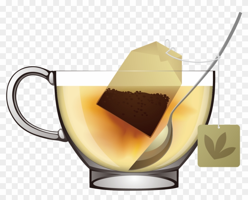 卡通泡茶杯- Hot Water For Tea - Tea Bag Clipart #5133779