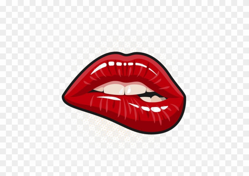 Lips Transparent Image - Biting Lips Clipart #5133968