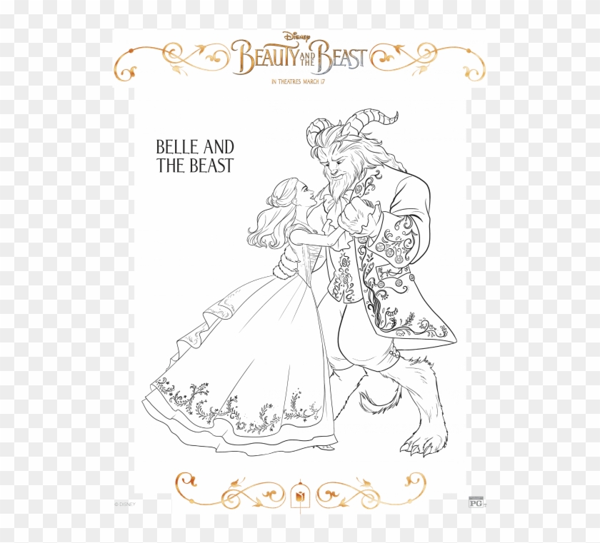 Beauty And The Beast Coloring Page- - Beauty And The Beast 2017 Coloring Sheets Clipart
