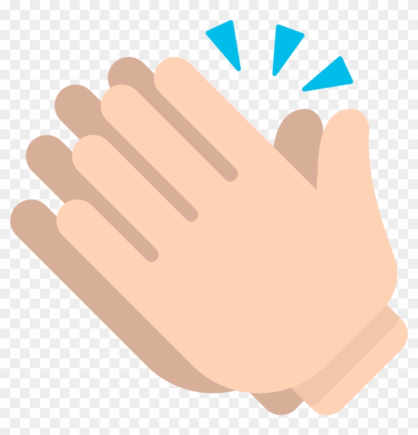 File Fxemoji Wikimedia Commons Png Clap Emoji Svg - Clapping Emoji With Black Background Clipart
